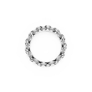 The GRID Ring | Double Slim | Platinum Sterling