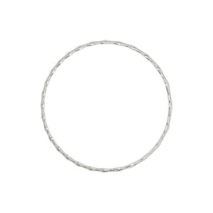 The GRID Bangle | Slim Wave | Platinum Sterling