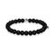 Men's | Silver | Matte Black Bead Bracelet