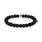 Men's | 18k Gold | Matte Black Bead Bracelet