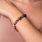 Tao | Rose Gold Buddha | Light Brown Striped Agate Bracelet