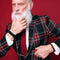 Gunmetal and Red Enamel | Kismet Links | Macrame Fashion Santa Bracelet | Black | Deluxe
