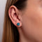 Blue Line Agate | .925 Sterling Silver | Stone Stud Earrings