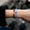 Amethyst & Aquamarine | Soulmate Bead Bracelet Set | 18k White Gold Vermeil | .925 Sterling Silver