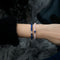 Lapis & Rose Quartz | Soulmate Bead Bracelet Set | 18k White Gold Vermeil | .925 Sterling Silver