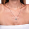Vixen | White Gold Vermeil | Crystal Fox Charm Necklace