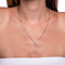 Tortuga | White Gold Vermeil | Crystal Sea Turtle Charm Necklace