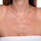 Tortuga | White Gold Vermeil | Crystal Sea Turtle Charm Necklace