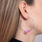 Pink | .925 Sterling Silver | Mermaid Glass Hoop Earrings