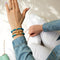 Blue Line Agate | 18k Gold | Balance Stone Macrame Bracelet