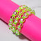 Neon Green | Rainbow Supernova | Silver | Galaxy Glass Charmballa Bracelet