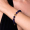 St. Bernadette | Gold Cross | Royal Lapis Jade Bracelet
