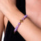 St. Augustine of Hippo | Gold Cross | Purple Jade Bracelet