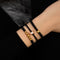 Black Line Agate | 18k Gold Vermeil | .925 Sterling Silver | Healing Stone Bead Bracelet