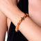 St. Peter | Rose Gold Cross | Natural Red Agate Bracelet