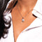 Aruba | White Gold Vermeil | Crystal Flamingo Charm Necklace