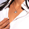 Queen | White Gold Vermeil | Crystal Honeybee Charm Necklace