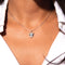 Meow | White Gold Vermeil | Crystal Cat Charm Necklace