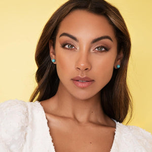 Turquoise | .925 Sterling Silver | Stone Stud Earrings