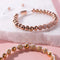 18k Rose Gold | Crystal Pave Ball Bracelet | White