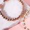 18k Rose Gold | Crystal Pave Ball Bracelet | White