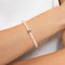 Peach | White Gold Vermeil | Glitter Glass Bead Bracelet