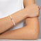 Peach | White Gold Vermeil | Glitter Glass Bead Bracelet