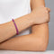 Magenta | White Gold Vermeil | Glitter Glass Bead Bracelet