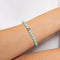 Green | White Gold Vermeil | Glitter Glass Bead Bracelet
