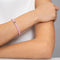 Pink | White Gold Vermeil | Glitter Glass Bead Bracelet