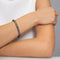 Grey | White Gold Vermeil | Glitter Glass Bead Bracelet
