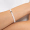 White | White Gold Vermeil | Glitter Glass Bead Bracelet
