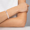 White | White Gold Vermeil | Glitter Glass Bead Bracelet