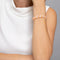 Peach | Silver | Double Mermaid Glass Bracelet