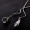 Men's | BPM | Silver | Black Crystal Headphones Necklace