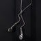 Men's | BPM | Silver | Black Crystal Headphones Necklace