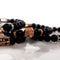18k Rose Gold Lion | Matte Black Agate | Kingdom Bead Bracelet