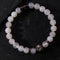 Gunmetal Lion | Matte White Agate | Kingdom Bead Bracelet