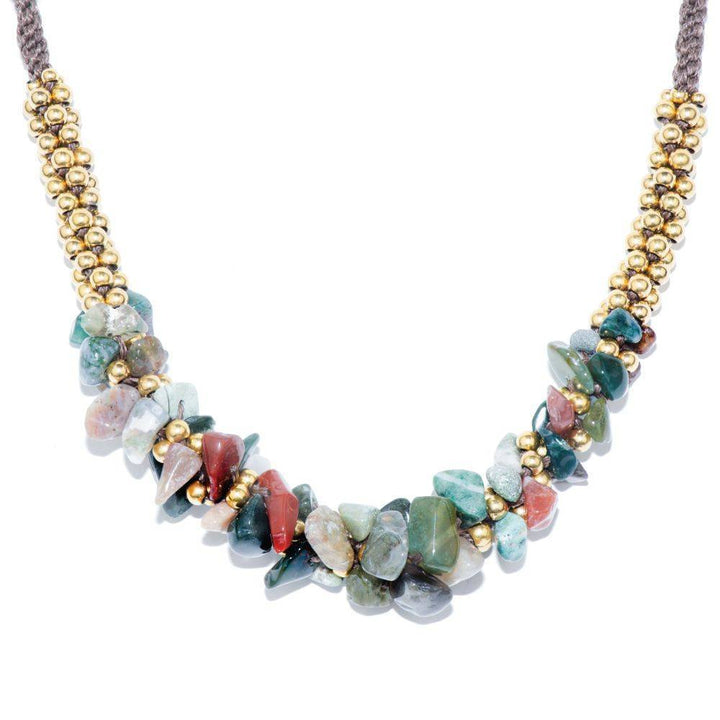 India Agate Stone Terra Bella Necklace
