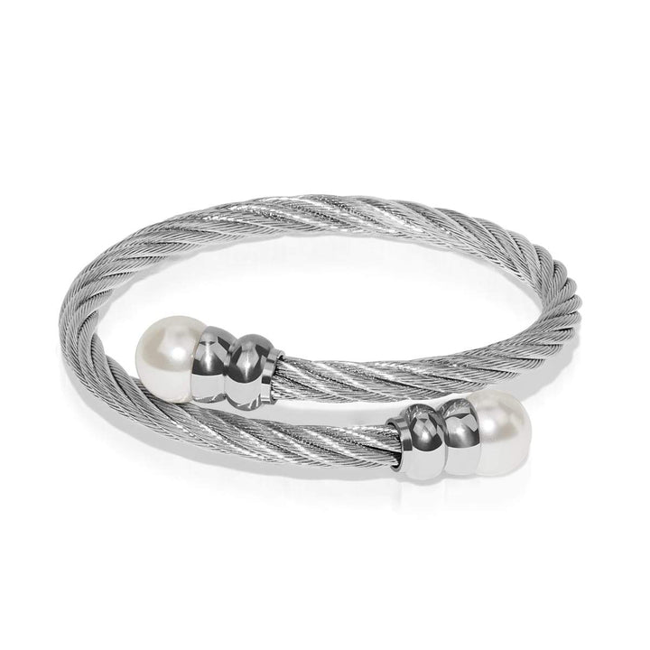 Circe | Silver | Pearl | Goddess Bangle