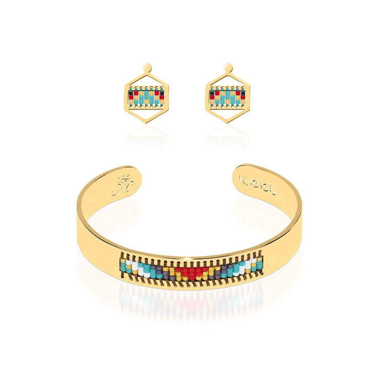 Palos Verdes Estates | 18k Gold | Boho Bangle Earring Set