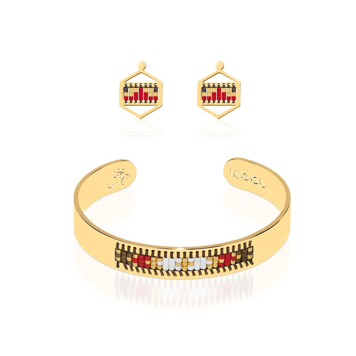 Palo Alto | 18k Gold | Boho Bangle Earring Set