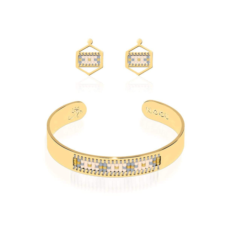 Monterey | 18k Gold | Boho Bangle Earring Set