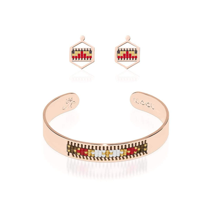 Palo Alto | 18k Rose Gold | Boho Bangle Earring Set