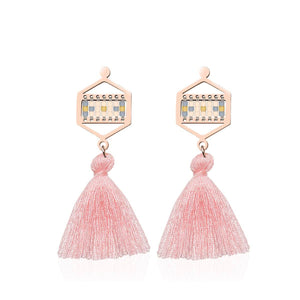 Monterey | 18k Rose Gold | Boho Fringe Earrings