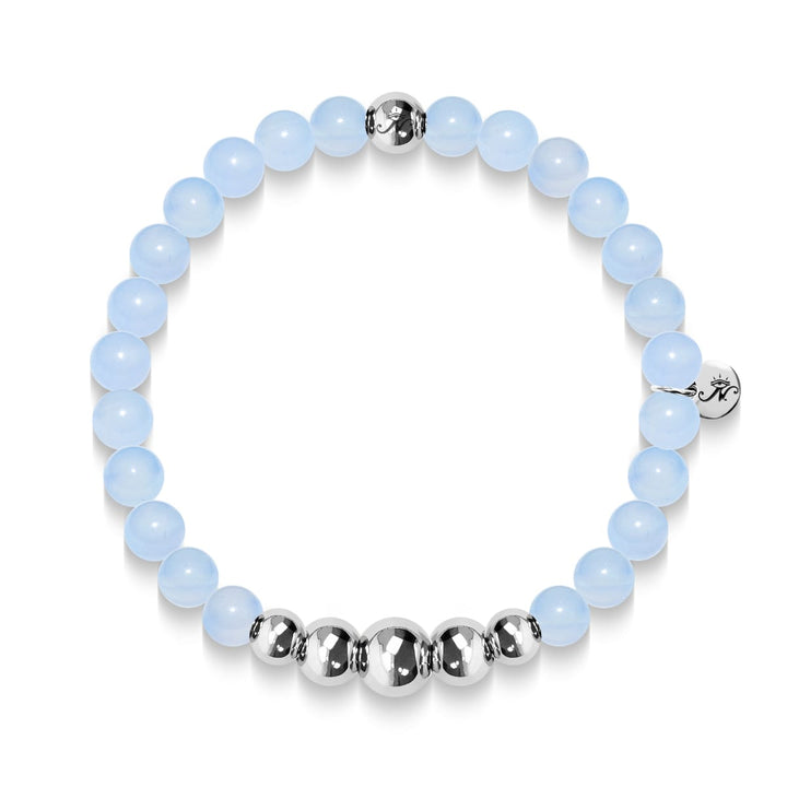 Healing | Silver Aura Aquamarine Bracelet