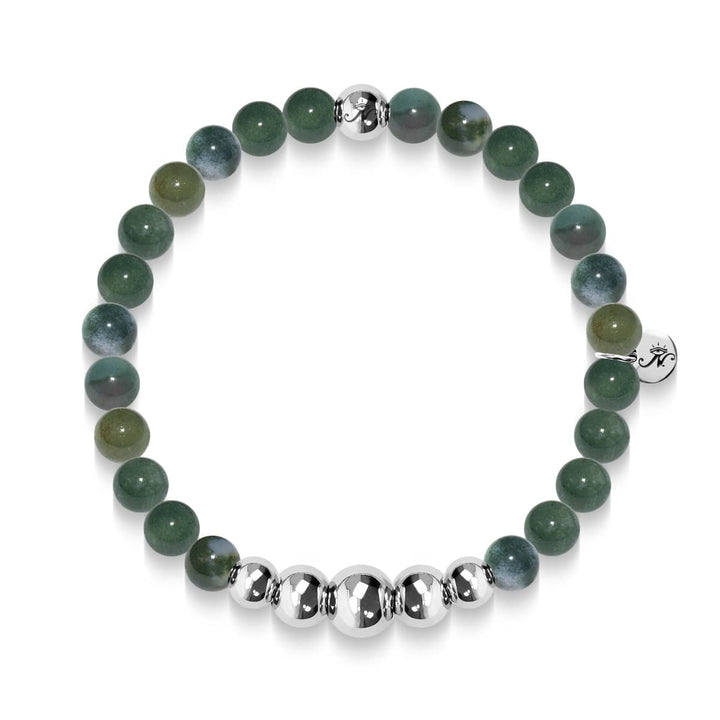 Growth | Silver Aura Canadian Jade Bracelet