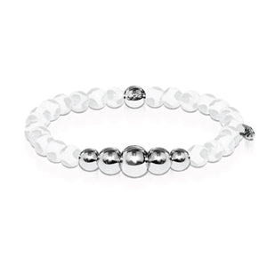 Adventurous | Silver Aura White Line Brown Agate