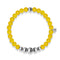 Intelligence | Silver Aura Yellow Jade Bracelet