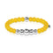 Intelligence | Silver Aura Yellow Jade Bracelet